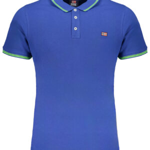 NORWAY 1963 MEN'S BLUE SHORT SLEEVE POLO SHIRT