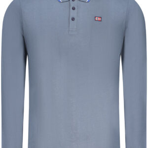 NORWAY 1963 MEN'S LONG-SLEEVED POLO SHIRT, BLUE