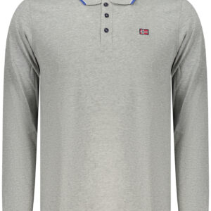 NORWAY 1963 MEN'S LONG-SLEEVED POLO SHIRT, GREY