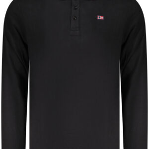 NORWAY 1963 MEN'S LONG-SLEEVED POLO SHIRT, BLACK