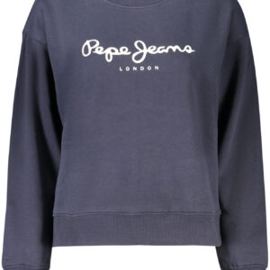 PEPE JEANS WOMEN'S BLUE ZIP-UP SWEATSHIRT