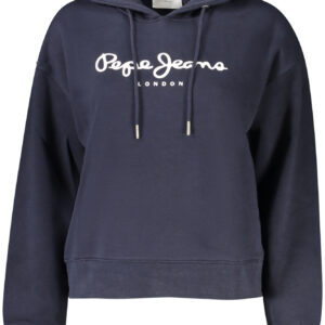 PEPE JEANS WOMEN'S BLUE ZIP-UP SWEATSHIRT