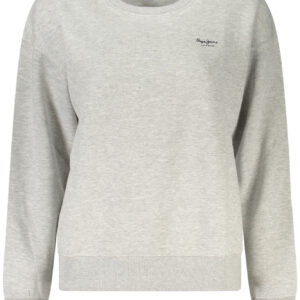 PEPE JEANS WOMEN'S GRAY ZIP-UP SWEATSHIRT