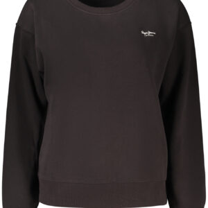 PEPE JEANS WOMEN'S BLACK ZIP-UP SWEATSHIRT