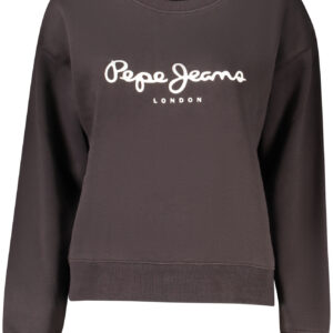 PEPE JEANS WOMEN'S BLACK ZIP-UP SWEATSHIRT