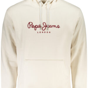 PEPE JEANS MEN'S WHITE ZIP-UP SWEATSHIRT