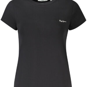PEPE JEANS WOMEN'S SHORT-SLEEVE T-SHIRT BLACK
