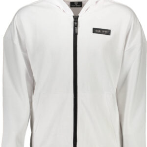 PLEIN SPORT SWEATSHIRT WITH ZIP MAN WHITE