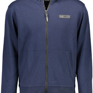 PLEIN SPORT MEN'S BLUE SWEATSHIRT WITH ZIP