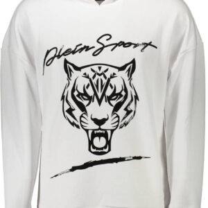 PLEIN SPORT SWEATSHIRT WITHOUT ZIP MAN WHITE
