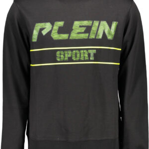 PLEIN SPORT SWEATSHIRT WITHOUT ZIP MAN BLACK
