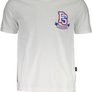 PLEIN SPORT WHITE MEN'S SHORT SLEEVE T-SHIRT