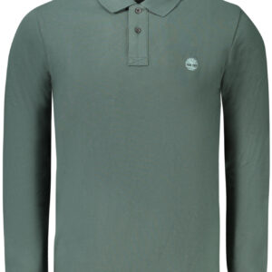 TIMBERLAND MEN'S LONG-SLEEVE POLO SHIRT, GREEN