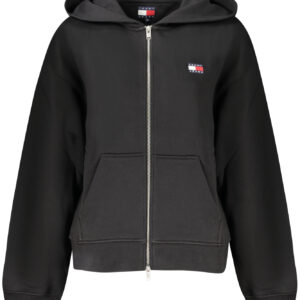TOMMY HILFIGER WOMEN'S ZIP-UP SWEATSHIRT BLACK