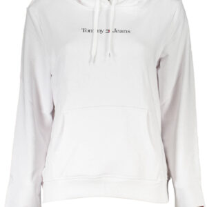 TOMMY HILFIGER WOMEN'S WHITE SWEATSHIRT WITHOUT ZIP