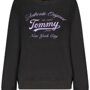 TOMMY HILFIGER WOMEN'S BLACK ZIP-UP SWEATSHIRT