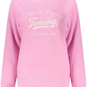 TOMMY HILFIGER WOMEN'S PINK ZIP-UP SWEATSHIRT
