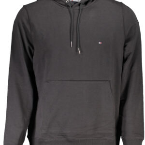 TOMMY HILFIGER MEN'S BLACK ZIPLESS SWEATSHIRT
