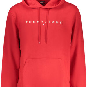 TOMMY HILFIGER RED MEN'S ZIP-UP SWEATSHIRT