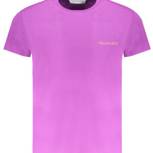 TRUSSARDI PURPLE MEN'S SHORT SLEEVE T-SHIRT