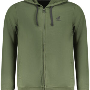 US GRAND MEN'S GREEN ZIP-UP SWEATSHIRT
