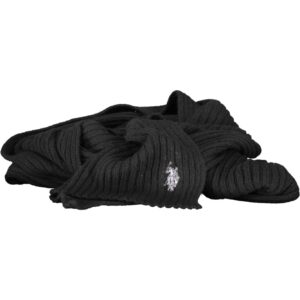 US POLO ASSN. BLACK MEN'S SCARF