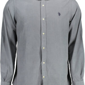 US POLO SHIRT LONG SLEEVE MEN BLUE