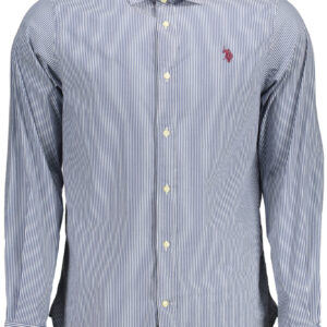 US POLO SHIRT LONG SLEEVE MEN BLUE