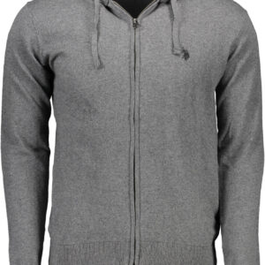 US POLO CARDIGAN MAN GRAY