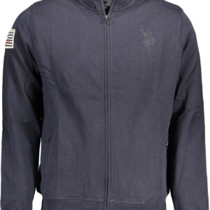 US POLO SWEATSHIRT WITH ZIP BLUE MAN