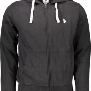 US POLO SWEATSHIRT WITH ZIP MAN BLACK