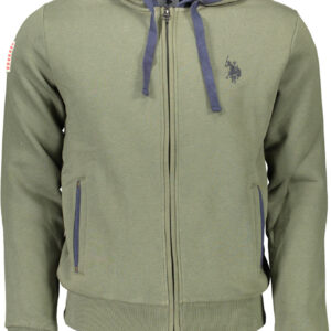 US POLO GREEN MAN SWEATSHIRT WITH ZIP