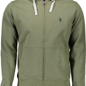 US POLO GREEN MEN'S SWEATSHIRT WITH ZIP