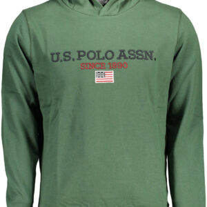 US POLO SWEATSHIRT WITHOUT ZIP GREEN MAN