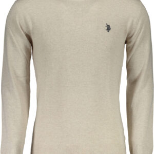 US POLO BEIGE MEN'S SWEATER
