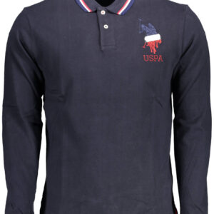 US POLO BLUE MEN'S LONG SLEEVED POLO SHIRT