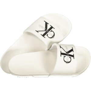 CALVIN KLEIN MEN'S WHITE SLIPPER FOOTWEAR
