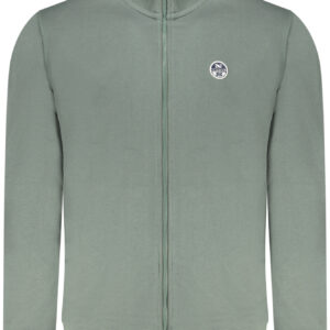 NORTH SAILS MEN'S GREEN ZIP-UP SWEATSHIRT