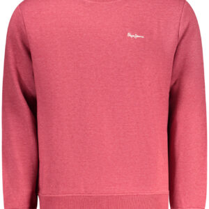 PEPE JEANS MEN'S RED ZIP-UP SWEATSHIRT