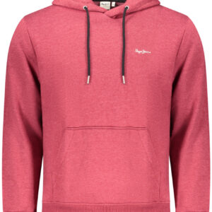 PEPE JEANS MEN'S RED ZIP-UP SWEATSHIRT