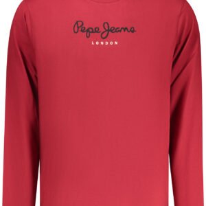 PEPE JEANS MEN'S LONG-SLEEVED T-SHIRT, RED