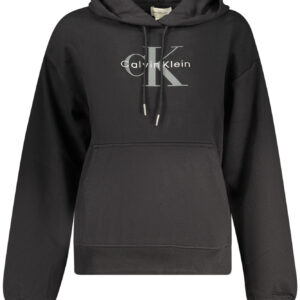 CALVIN KLEIN WOMEN'S BLACK ZIP-UP SWEATSHIRT