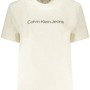 CALVIN KLEIN WOMEN'S SHORT SLEEVE T-SHIRT BEIGE