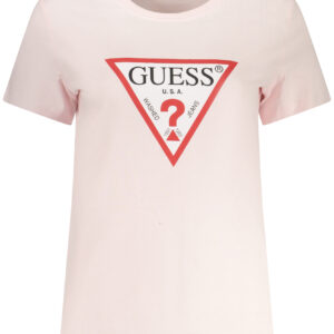 GUESS JEANS WOMEN'S SHORT SLEEVE T-SHIRT PINK