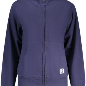 LAURA BIAGIOTTI WOMEN'S BLUE ZIP-UP SWEATSHIRT