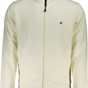 US GRAND MEN'S WHITE ZIP-UP SWEATSHIRT