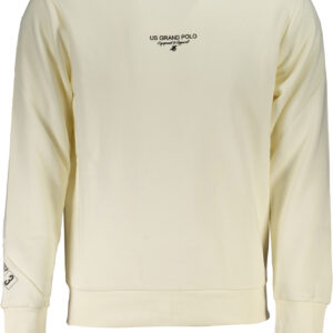 US GRAND MEN'S WHITE ZIP-UP SWEATSHIRT