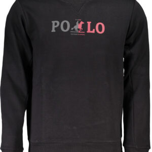 US GRAND MEN'S BLACK ZIP-UP SWEATSHIRT