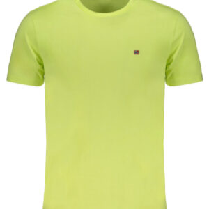 NAPAPIJRI YELLOW MEN'S SHORT SLEEVED T-SHIRT