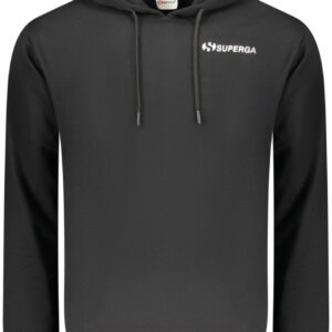 SUPERGA MEN'S BLACK ZIP-UP SWEATSHIRT